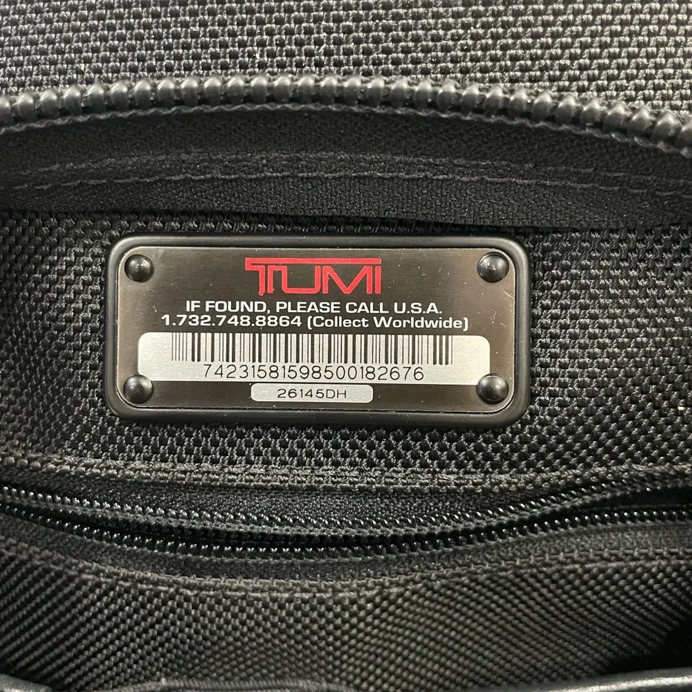 Tumi Alpha T-Pass 26145DH Travel Bag‎ expandable Laptop Brief Luggage Black